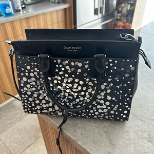 Kate Spade Cameron Soirée satchel with cross-body strap.